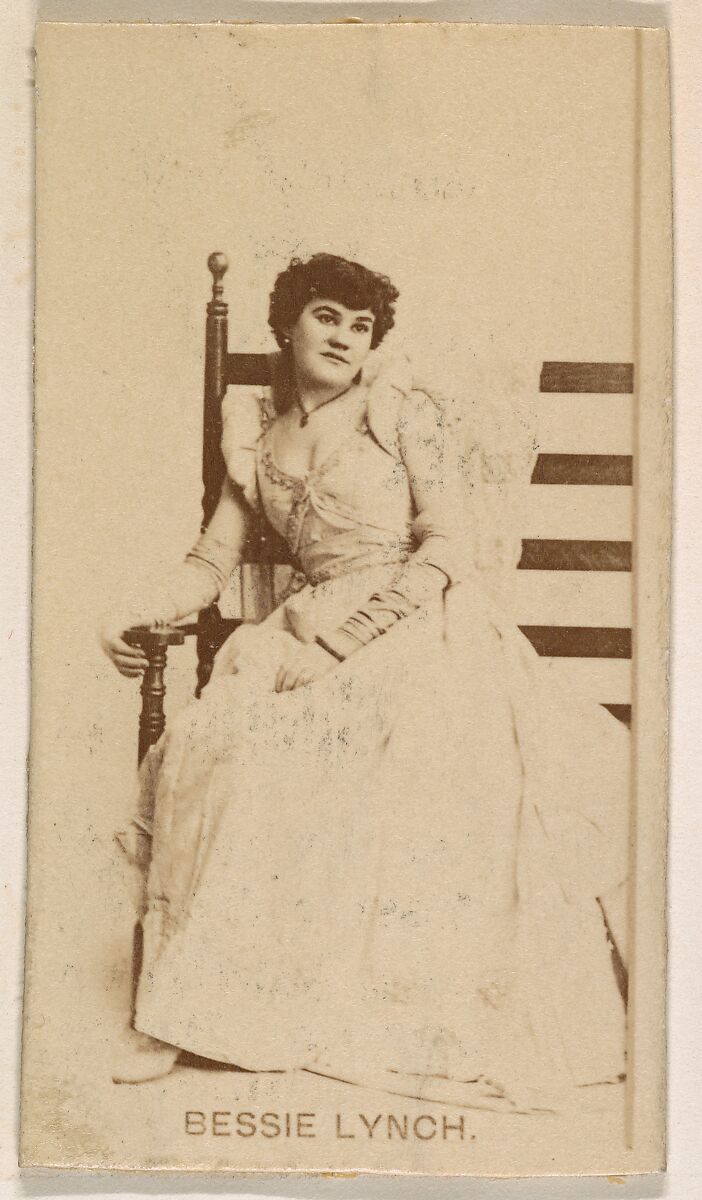 Bessie Lynch, from the Actresses series (N245) issued by Kinney Brothers to promote Sweet Caporal Cigarettes, Issued by Kinney Brothers Tobacco Company, Albumen photograph 
