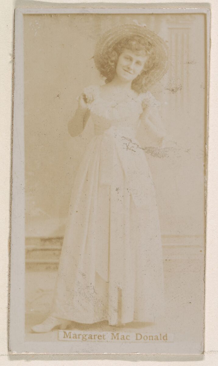 Margaret MacDonald, from the Actresses series (N245) issued by Kinney Brothers to promote Sweet Caporal Cigarettes, Issued by Kinney Brothers Tobacco Company, Albumen photograph 