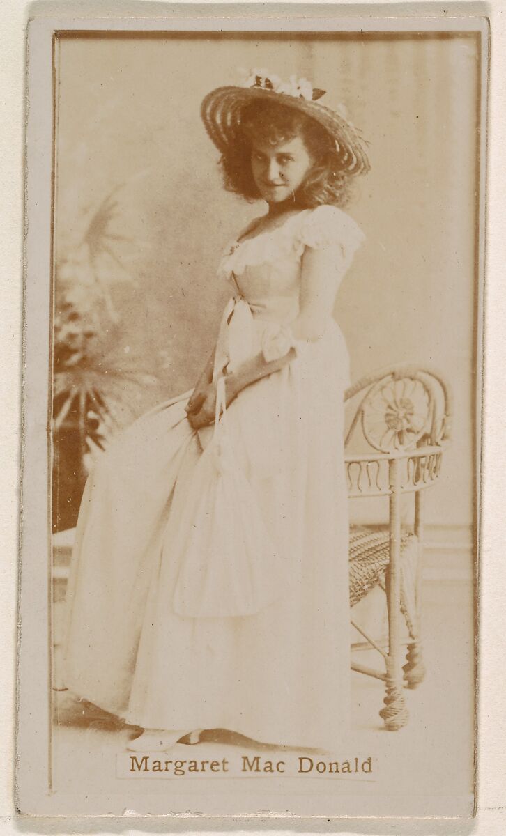 Margaret MacDonald, from the Actresses series (N245) issued by Kinney Brothers to promote Sweet Caporal Cigarettes, Issued by Kinney Brothers Tobacco Company, Albumen photograph 