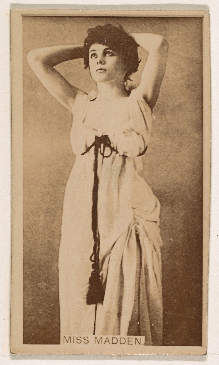 Miss Madden, from the Actresses series (N245) issued by Kinney Brothers to promote Sweet Caporal Cigarettes, Issued by Kinney Brothers Tobacco Company, Albumen photograph 