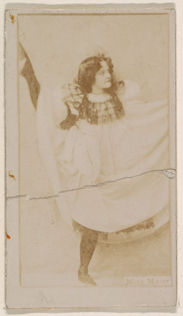 Miss Major, from the Actresses series (N245) issued by Kinney Brothers to promote Sweet Caporal Cigarettes, Issued by Kinney Brothers Tobacco Company, Albumen photograph 