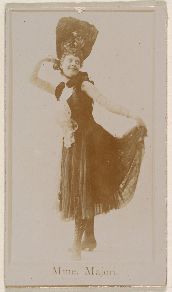 Mme. Majori, from the Actresses series (N245) issued by Kinney Brothers to promote Sweet Caporal Cigarettes, Issued by Kinney Brothers Tobacco Company, Albumen photograph 