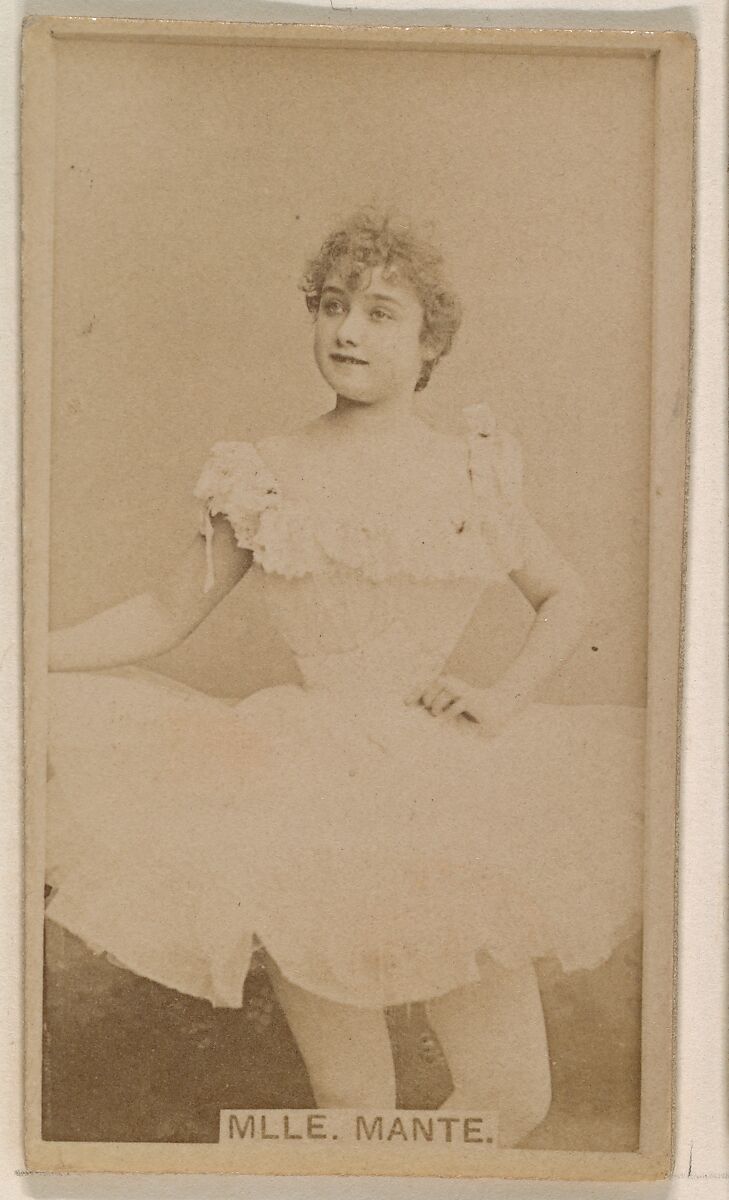 Mlle. Mante, from the Actresses series (N245) issued by Kinney Brothers to promote Sweet Caporal Cigarettes, Issued by Kinney Brothers Tobacco Company, Albumen photograph 