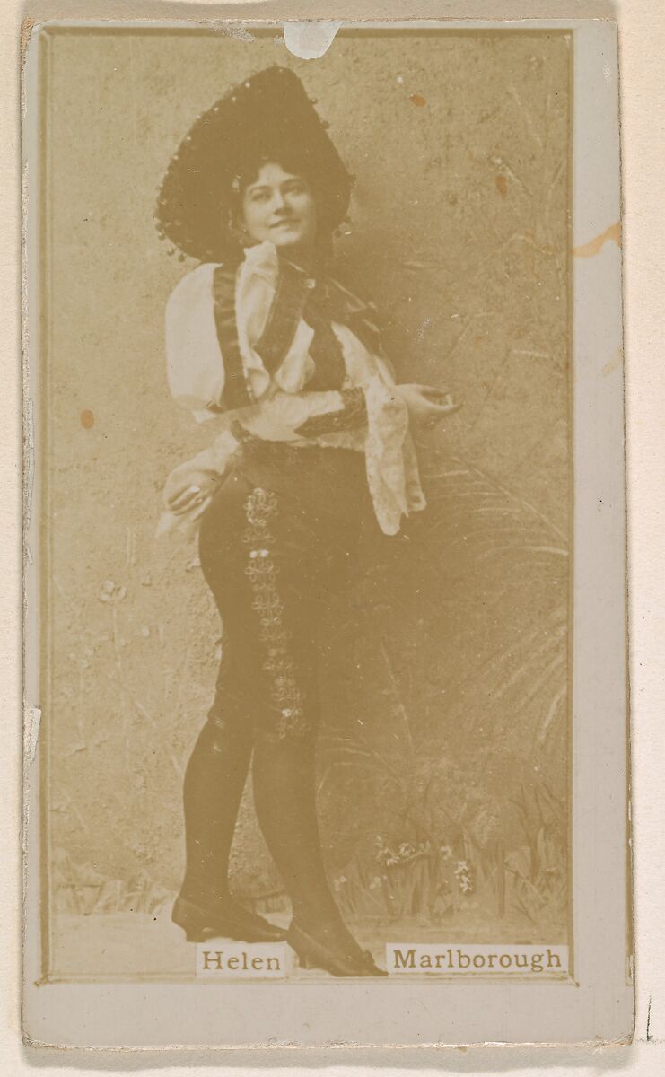 Miss Helen Marlborough, from the Actresses series (N245) issued by Kinney Brothers to promote Sweet Caporal Cigarettes, Issued by Kinney Brothers Tobacco Company, Albumen photograph 