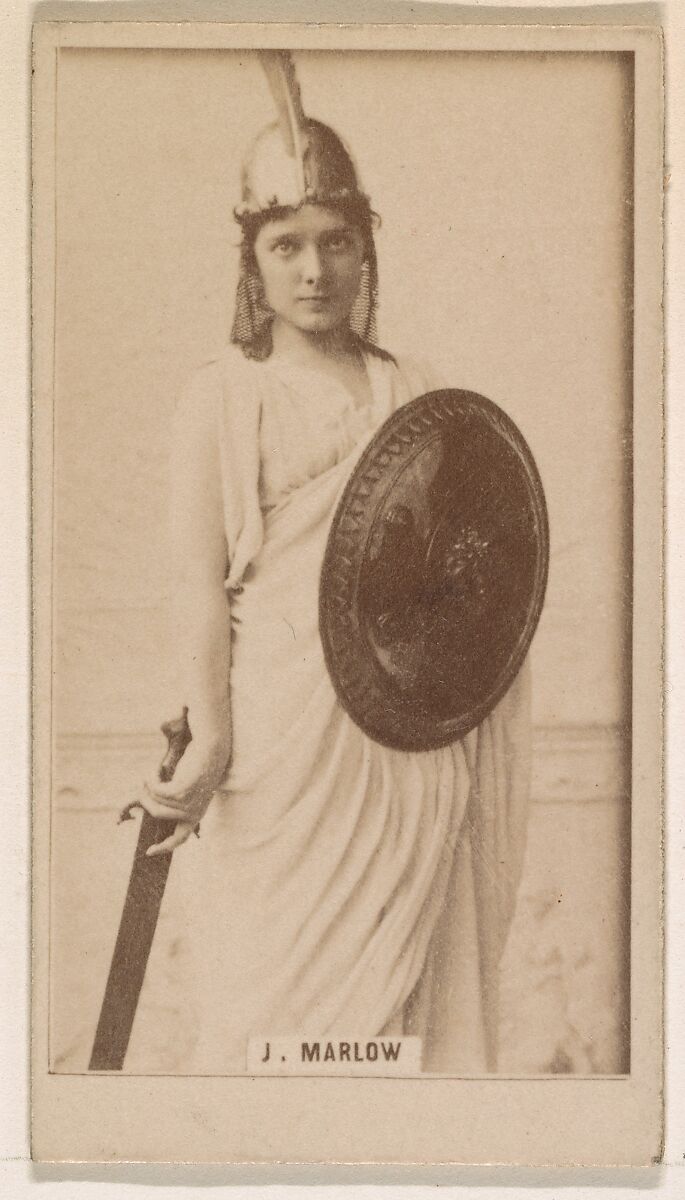 Julia Marlow, from the Actresses series (N245) issued by Kinney Brothers to promote Sweet Caporal Cigarettes, Issued by Kinney Brothers Tobacco Company, Albumen photograph 