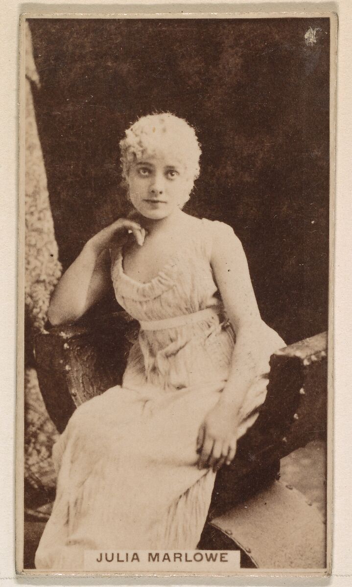 Julia Marlow, from the Actresses series (N245) issued by Kinney Brothers to promote Sweet Caporal Cigarettes, Issued by Kinney Brothers Tobacco Company, Albumen photograph 