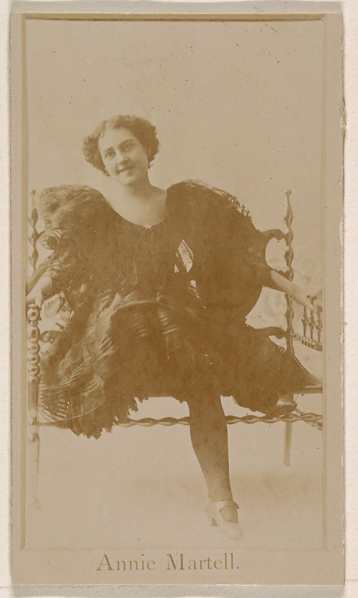 Annie Martell, from the Actresses series (N245) issued by Kinney Brothers to promote Sweet Caporal Cigarettes, Issued by Kinney Brothers Tobacco Company, Albumen photograph 