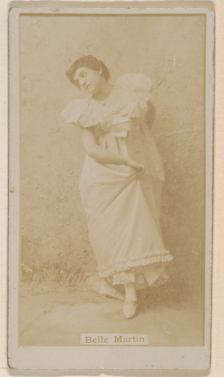 Belle Martin, from the Actresses series (N245) issued by Kinney Brothers to promote Sweet Caporal Cigarettes, Issued by Kinney Brothers Tobacco Company, Albumen photograph 