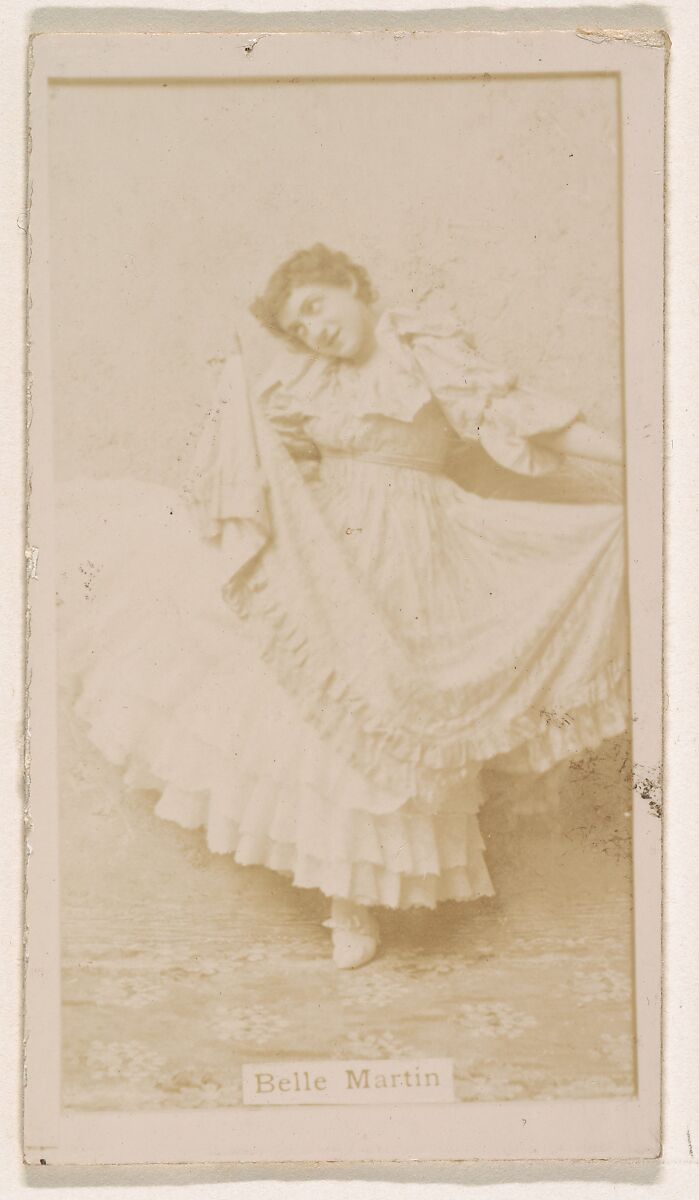 Belle Martin, from the Actresses series (N245) issued by Kinney Brothers to promote Sweet Caporal Cigarettes, Issued by Kinney Brothers Tobacco Company, Albumen photograph 