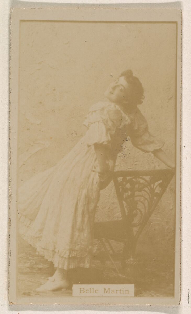 Belle Martin, from the Actresses series (N245) issued by Kinney Brothers to promote Sweet Caporal Cigarettes, Issued by Kinney Brothers Tobacco Company, Albumen photograph 