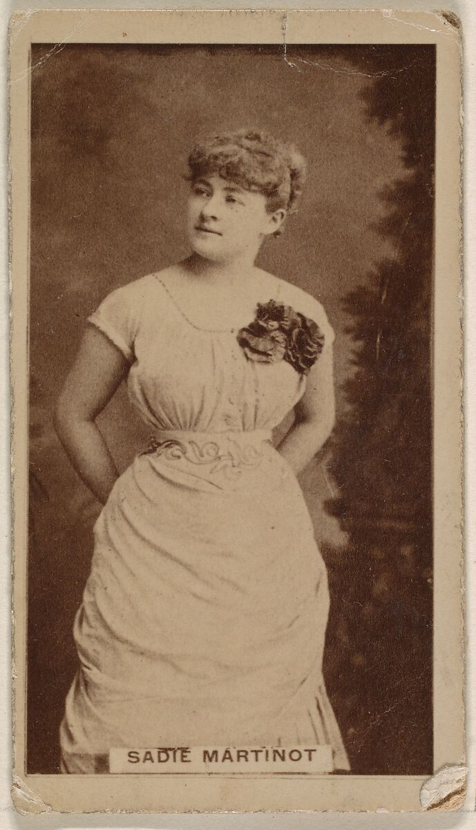 Sadie Martinot, from the Actresses series (N245) issued by Kinney Brothers to promote Sweet Caporal Cigarettes, Issued by Kinney Brothers Tobacco Company, Albumen photograph 