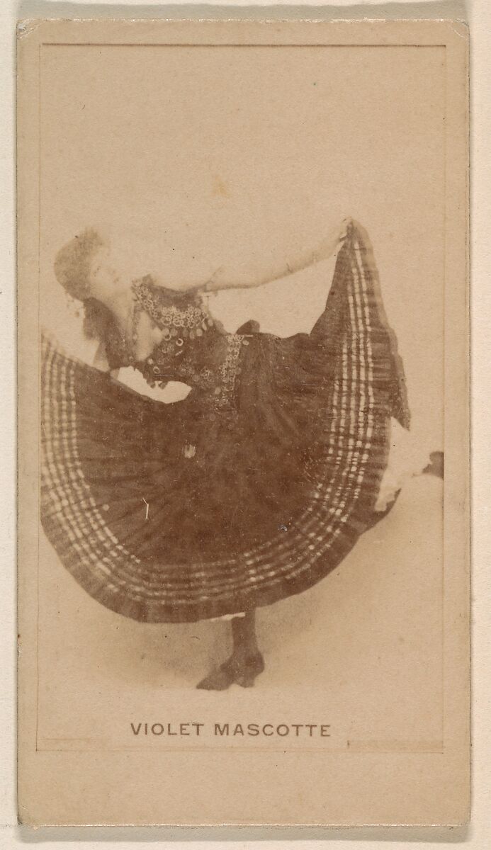 Violet Mascotte, from the Actresses series (N245) issued by Kinney Brothers to promote Sweet Caporal Cigarettes, Issued by Kinney Brothers Tobacco Company, Albumen photograph 