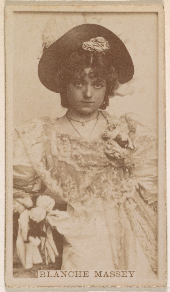Blanche Massey, from the Actresses series (N245) issued by Kinney Brothers to promote Sweet Caporal Cigarettes, Issued by Kinney Brothers Tobacco Company, Albumen photograph 