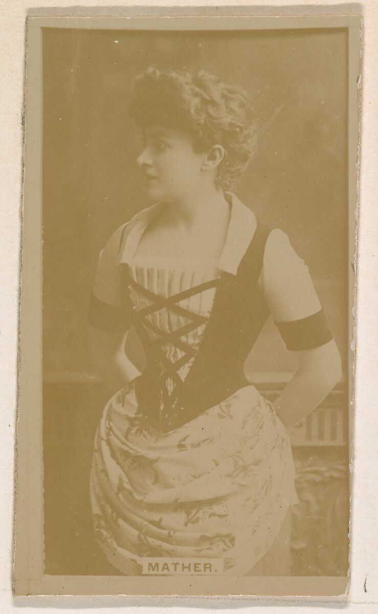 Margaret Mather, from the Actresses series (N245) issued by Kinney Brothers to promote Sweet Caporal Cigarettes, Issued by Kinney Brothers Tobacco Company, Albumen photograph 