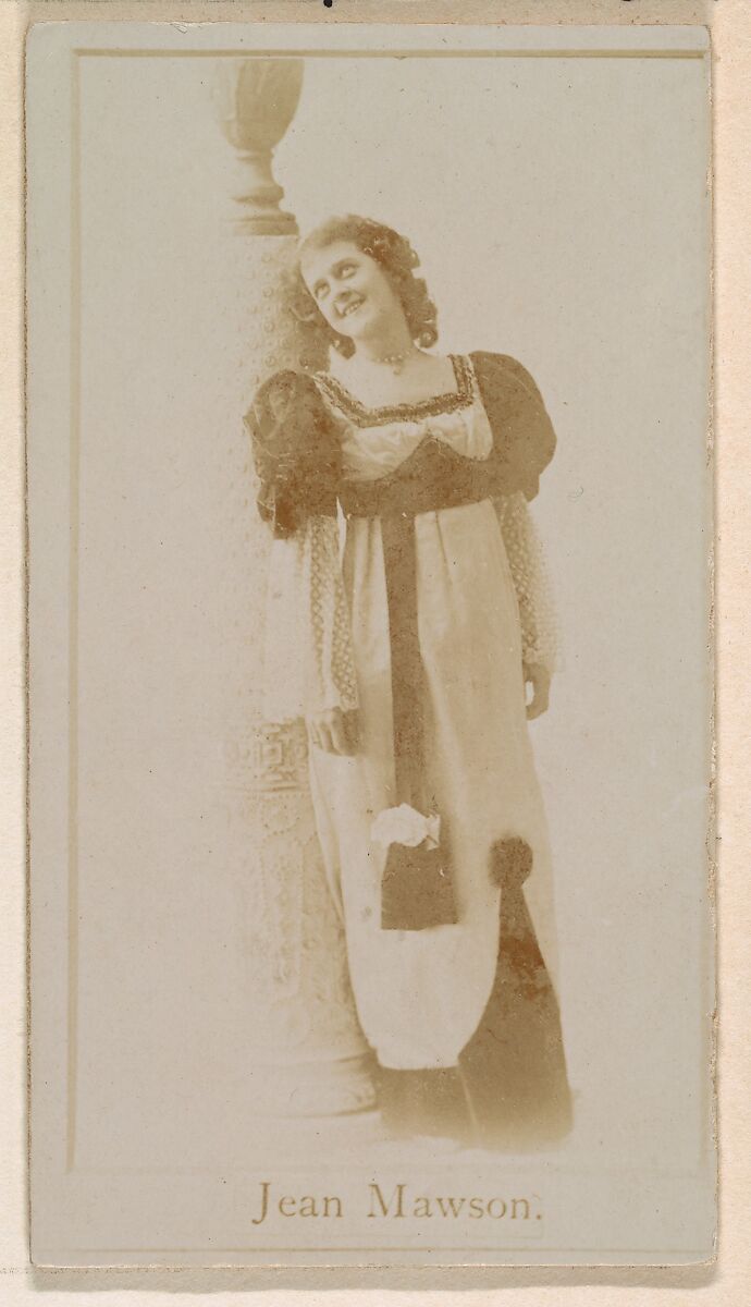 Jean Mawson, from the Actresses series (N245) issued by Kinney Brothers to promote Sweet Caporal Cigarettes, Issued by Kinney Brothers Tobacco Company, Albumen photograph 