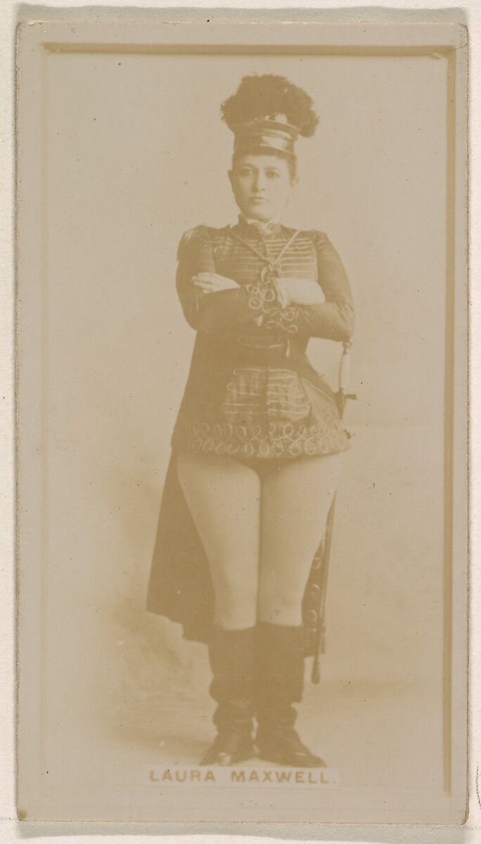 Laura Maxwell, from the Actresses series (N245) issued by Kinney Brothers to promote Sweet Caporal Cigarettes, Issued by Kinney Brothers Tobacco Company, Albumen photograph 