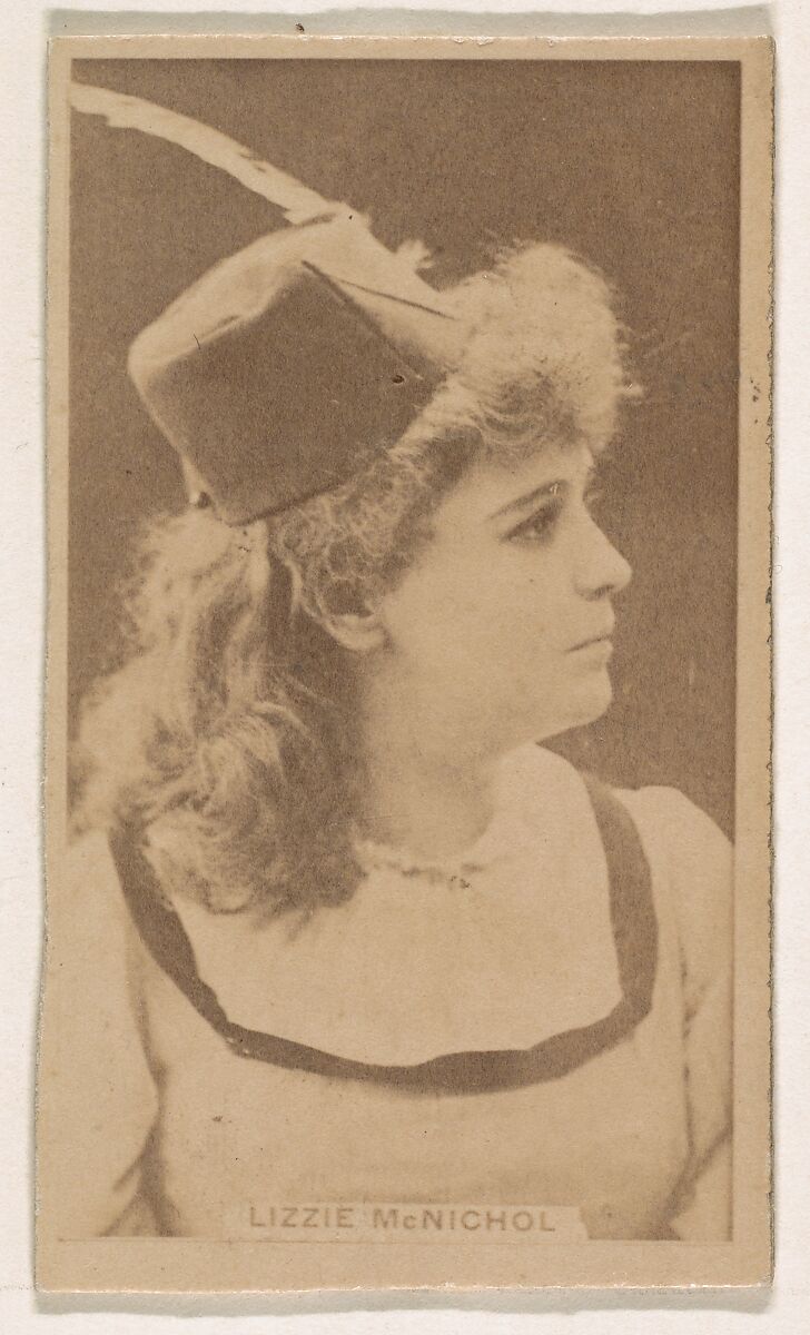 Lizzie McNichol, from the Actresses series (N245) issued by Kinney Brothers to promote Sweet Caporal Cigarettes, Issued by Kinney Brothers Tobacco Company, Albumen photograph 