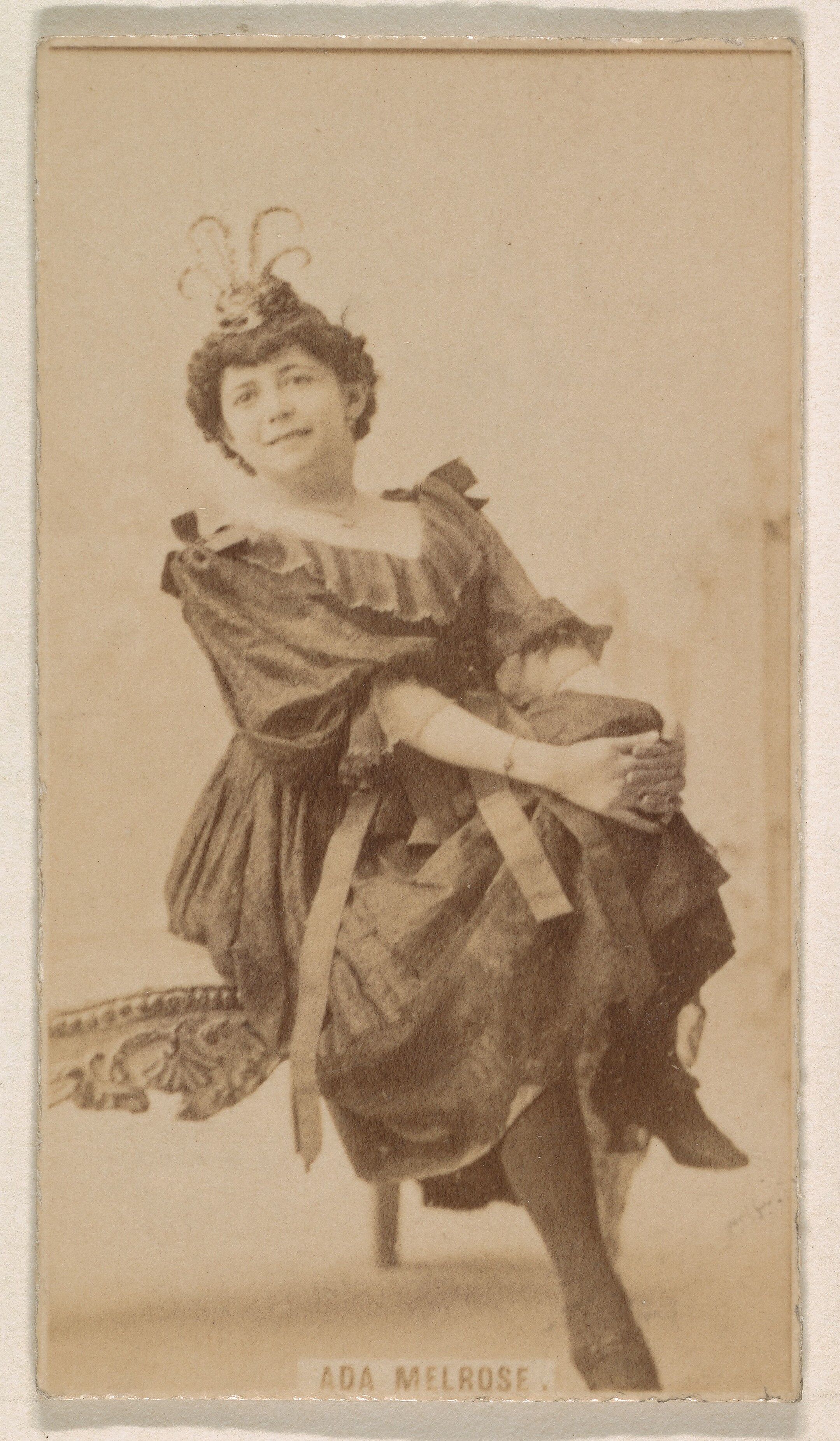 Ada Melrose, from the Actresses series (N245) issued by Kinney Brothers to promote Sweet Caporal Cigarettes, Issued by Kinney Brothers Tobacco Company, Albumen photograph 