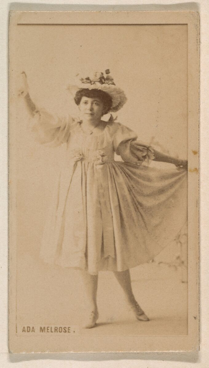 Ada Melrose, from the Actresses series (N245) issued by Kinney Brothers to promote Sweet Caporal Cigarettes, Issued by Kinney Brothers Tobacco Company, Albumen photograph 