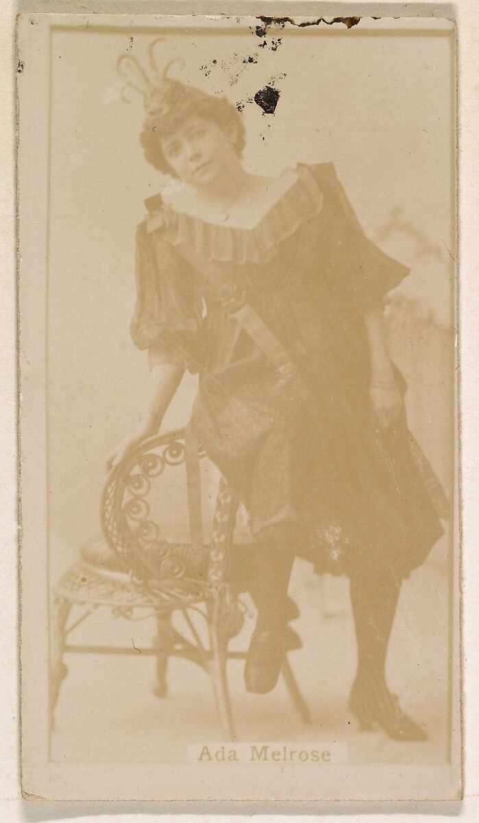 Ada Melrose, from the Actresses series (N245) issued by Kinney Brothers to promote Sweet Caporal Cigarettes, Issued by Kinney Brothers Tobacco Company, Albumen photograph 