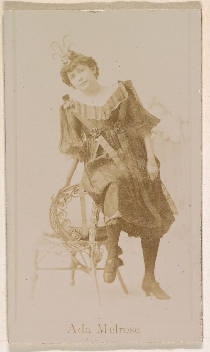 Ada Melrose, from the Actresses series (N245) issued by Kinney Brothers to promote Sweet Caporal Cigarettes, Issued by Kinney Brothers Tobacco Company, Albumen photograph 