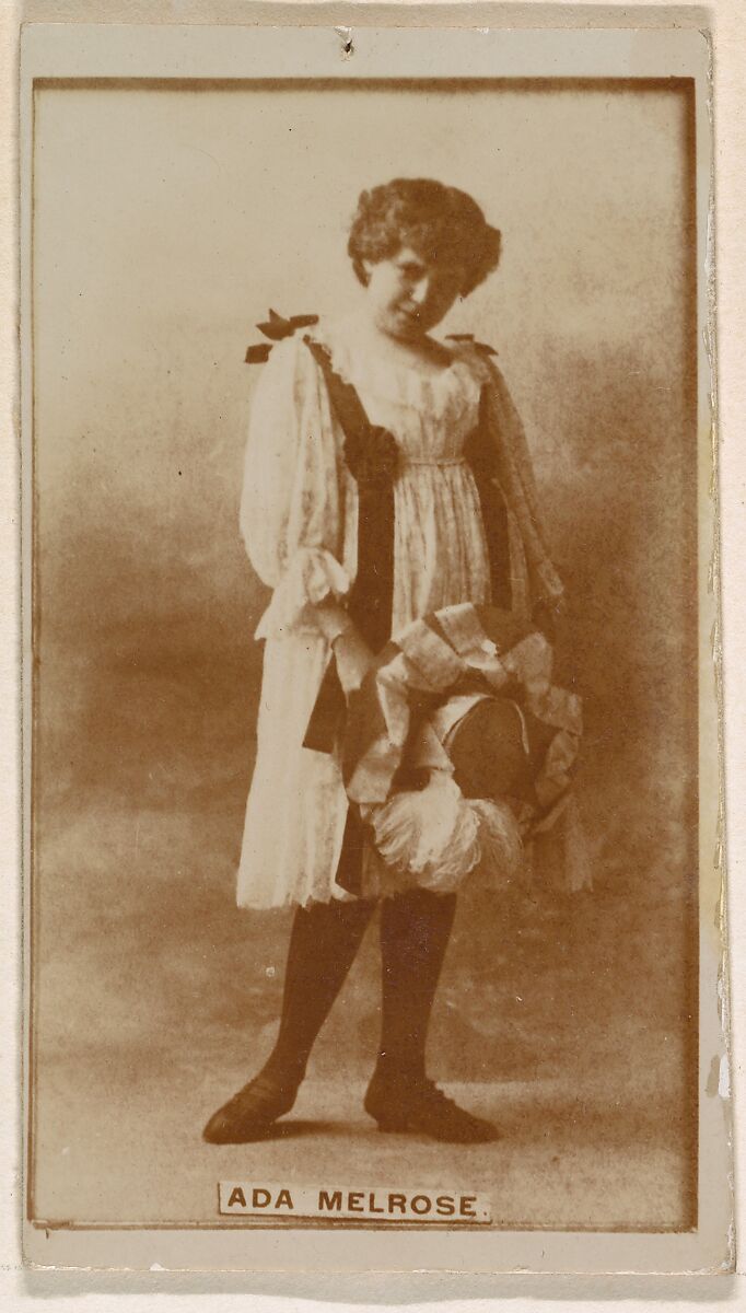Ada Melrose, from the Actresses series (N245) issued by Kinney Brothers to promote Sweet Caporal Cigarettes, Issued by Kinney Brothers Tobacco Company, Albumen photograph 