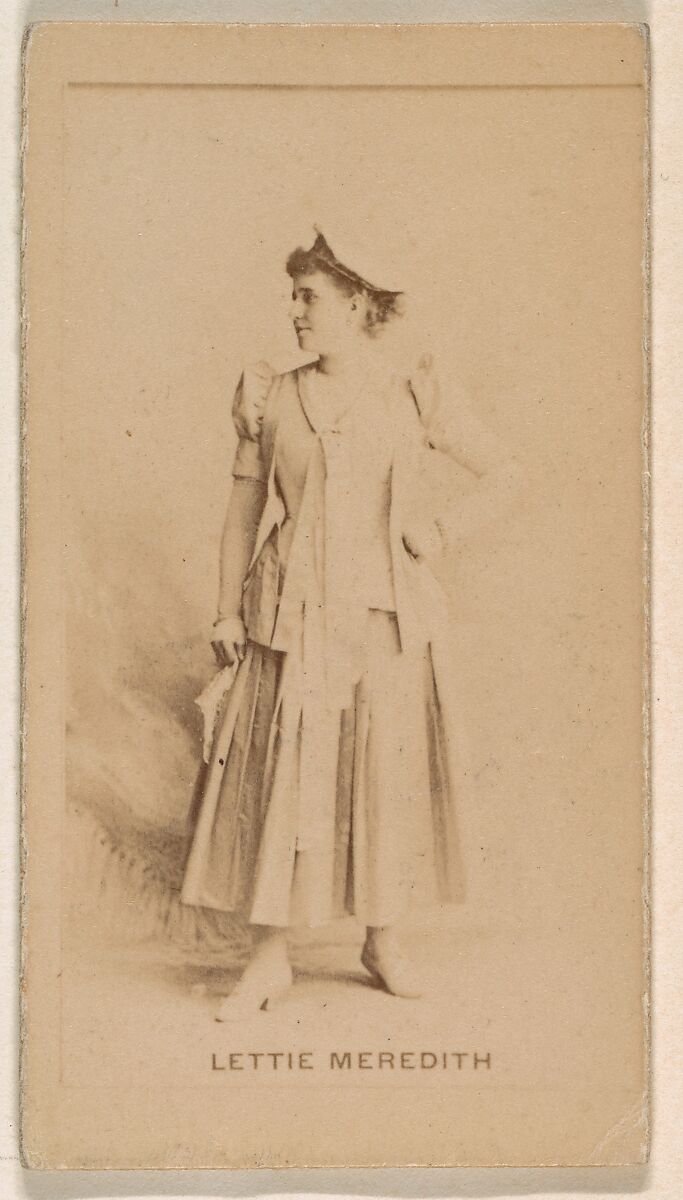 Lettie Meredith, from the Actresses series (N245) issued by Kinney Brothers to promote Sweet Caporal Cigarettes, Issued by Kinney Brothers Tobacco Company, Albumen photograph 