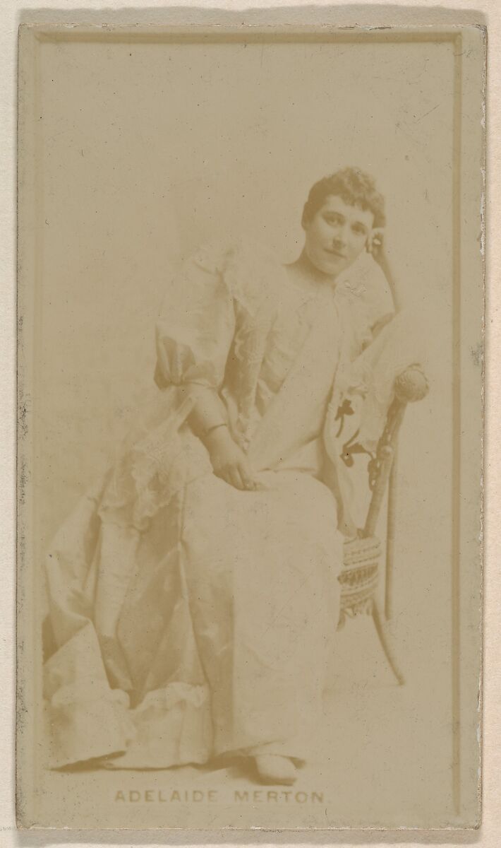 Adelaide Merton, from the Actresses series (N245) issued by Kinney Brothers to promote Sweet Caporal Cigarettes, Issued by Kinney Brothers Tobacco Company, Albumen photograph 