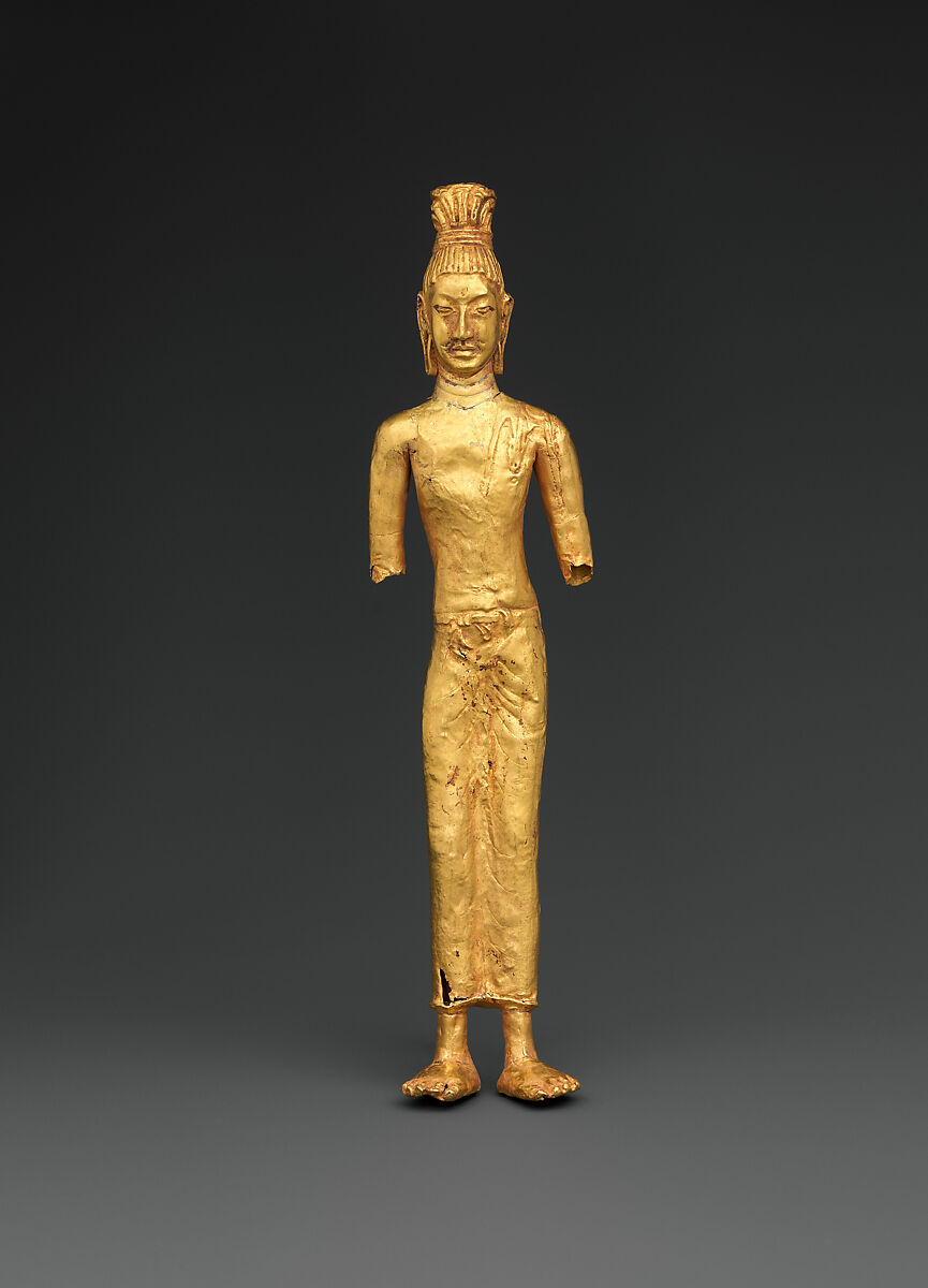 Standing Avalokiteshvara, the Bodhisattva of Infinite Compassion, Gold, Thailand 