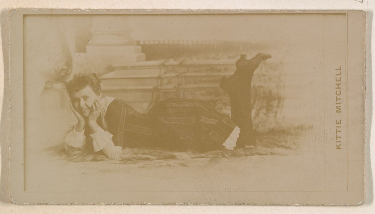Kittie Mitchell, from the Actresses series (N245) issued by Kinney Brothers to promote Sweet Caporal Cigarettes, Issued by Kinney Brothers Tobacco Company, Albumen photograph 