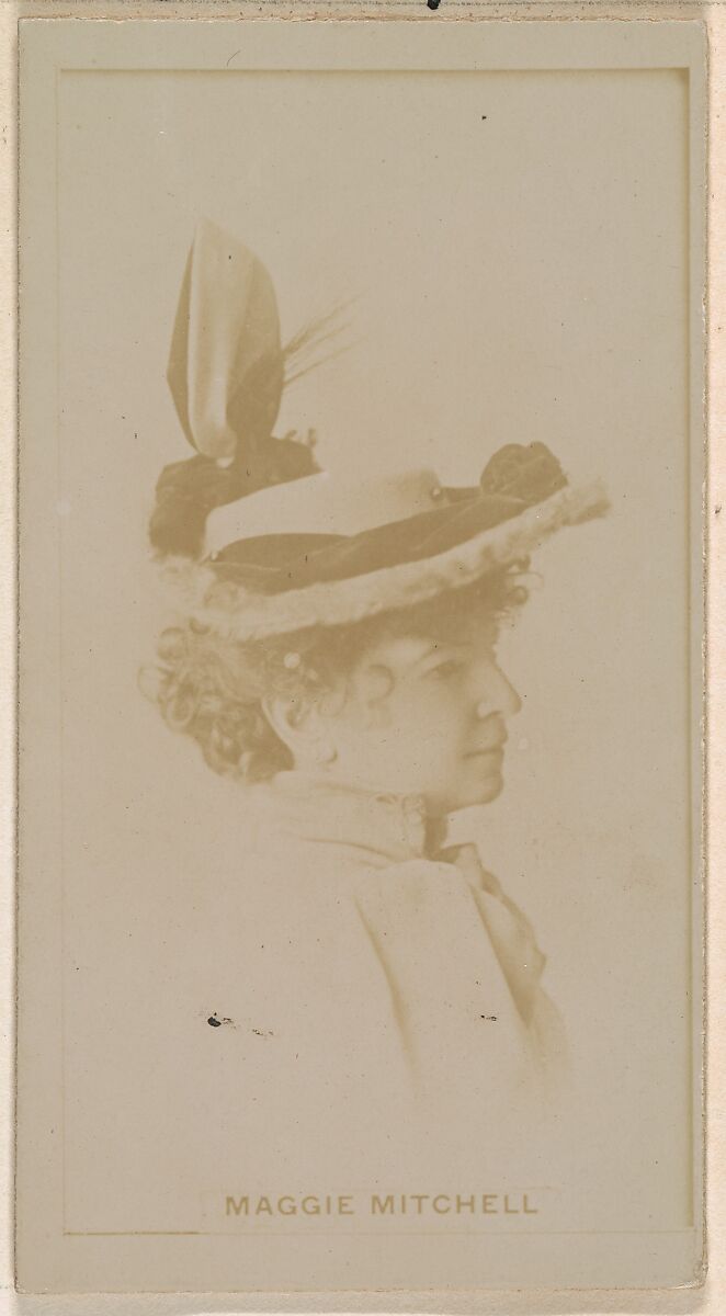 Maggie Mitchell, from the Actresses series (N245) issued by Kinney Brothers to promote Sweet Caporal Cigarettes, Issued by Kinney Brothers Tobacco Company, Albumen photograph 