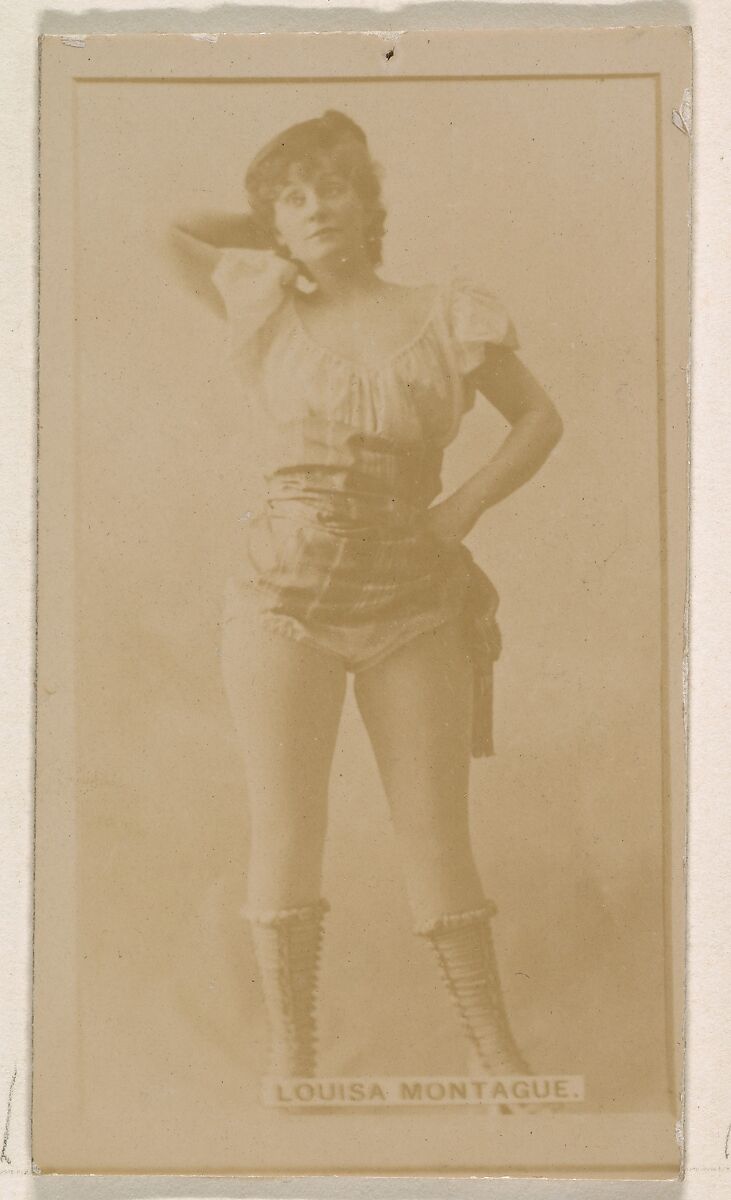 Louise Montague, from the Actresses series (N245) issued by Kinney Brothers to promote Sweet Caporal Cigarettes, Issued by Kinney Brothers Tobacco Company, Albumen photograph 
