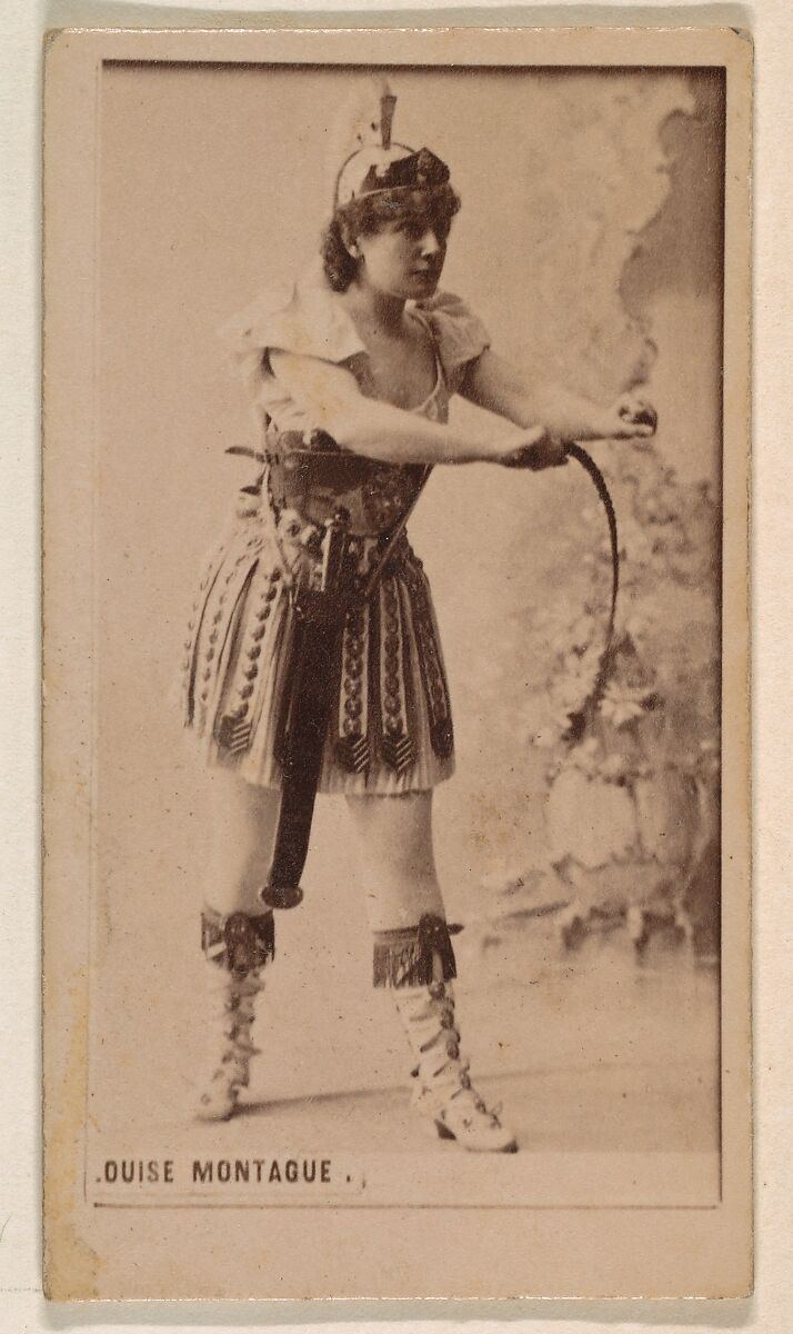 Louise Montague, from the Actresses series (N245) issued by Kinney Brothers to promote Sweet Caporal Cigarettes, Issued by Kinney Brothers Tobacco Company, Albumen photograph 