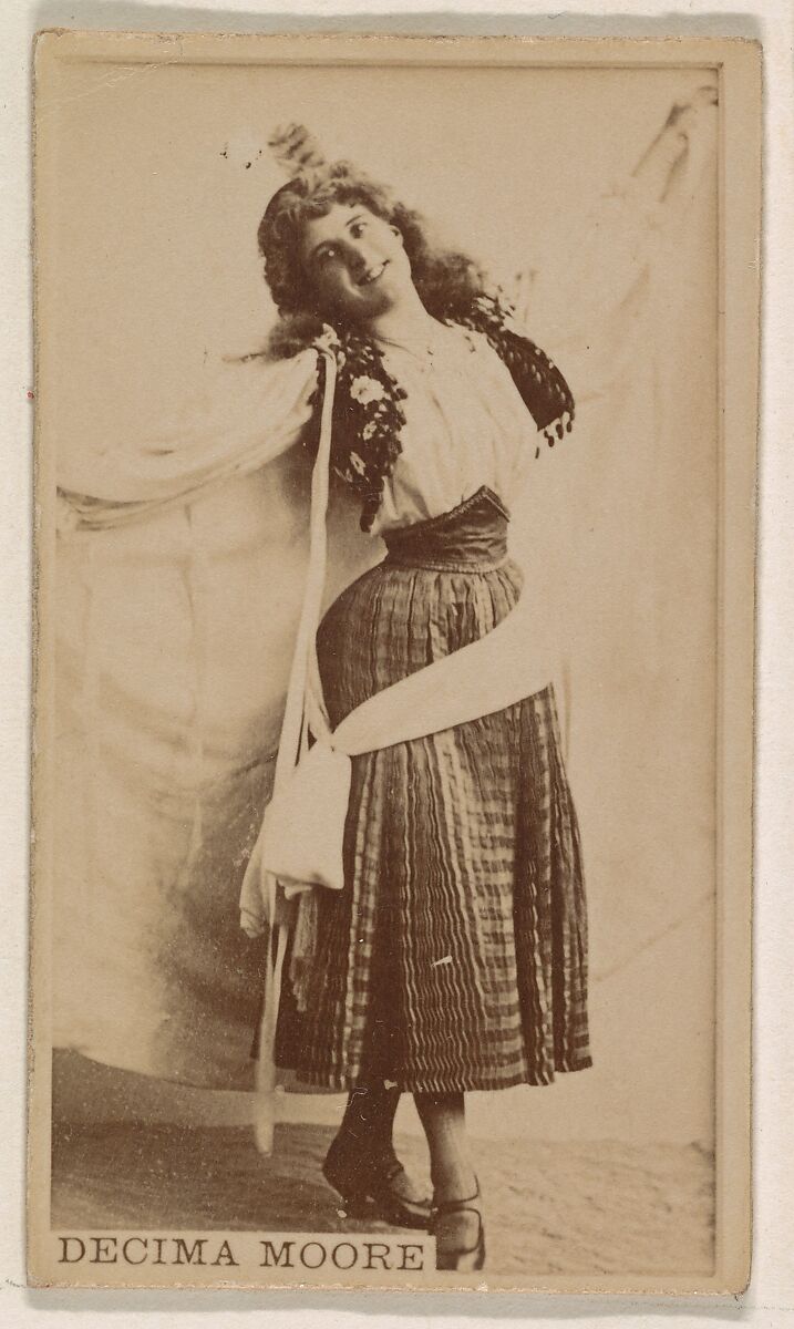 Decima Moore, from the Actresses series (N245) issued by Kinney Brothers to promote Sweet Caporal Cigarettes, Issued by Kinney Brothers Tobacco Company, Albumen photograph 
