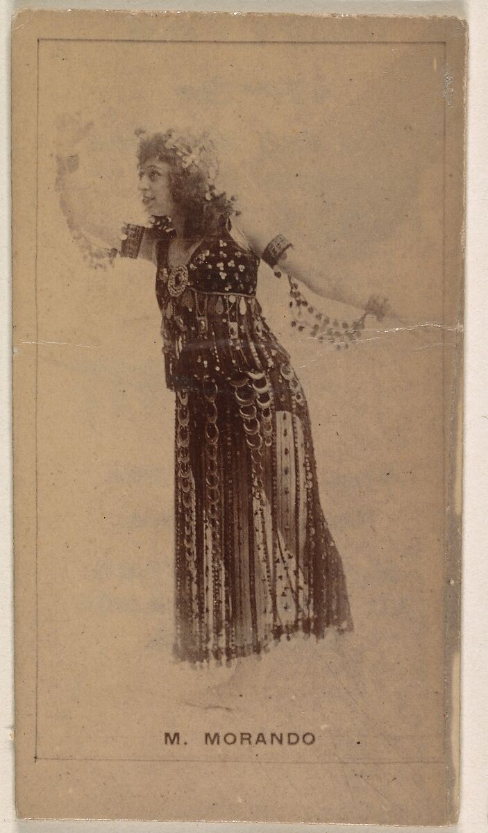 M. Morando, from the Actresses series (N245) issued by Kinney Brothers to promote Sweet Caporal Cigarettes, Issued by Kinney Brothers Tobacco Company, Albumen photograph 