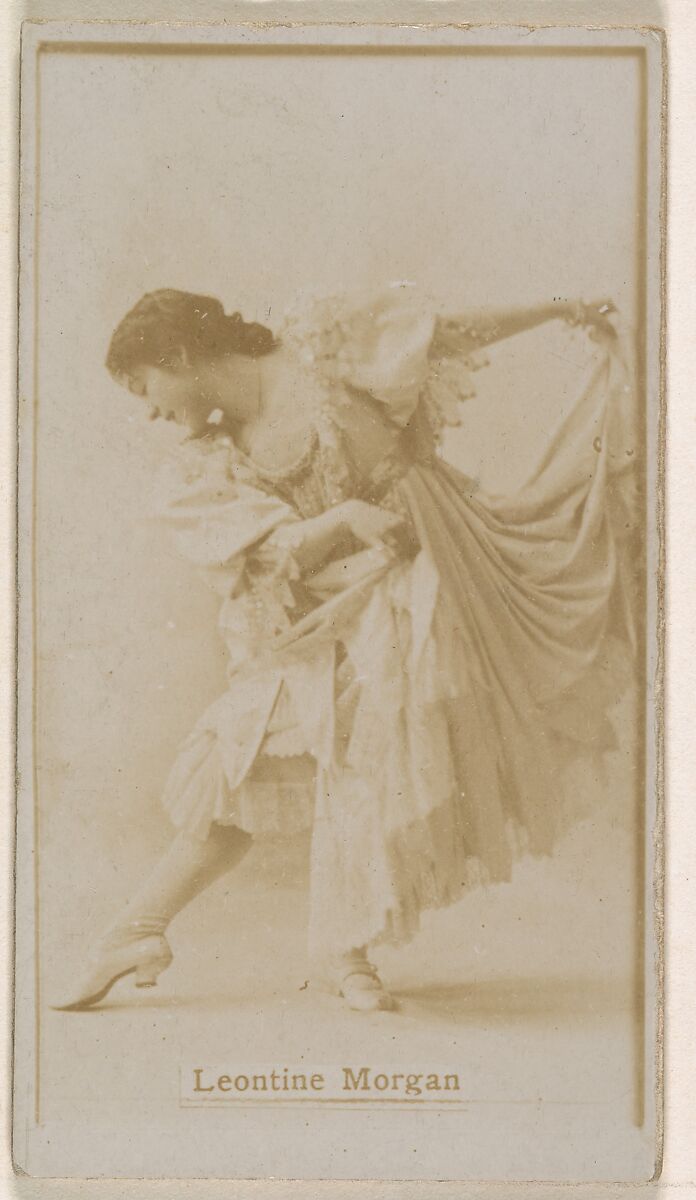 Leontine Morgan, from the Actresses series (N245) issued by Kinney Brothers to promote Sweet Caporal Cigarettes, Issued by Kinney Brothers Tobacco Company, Albumen photograph 