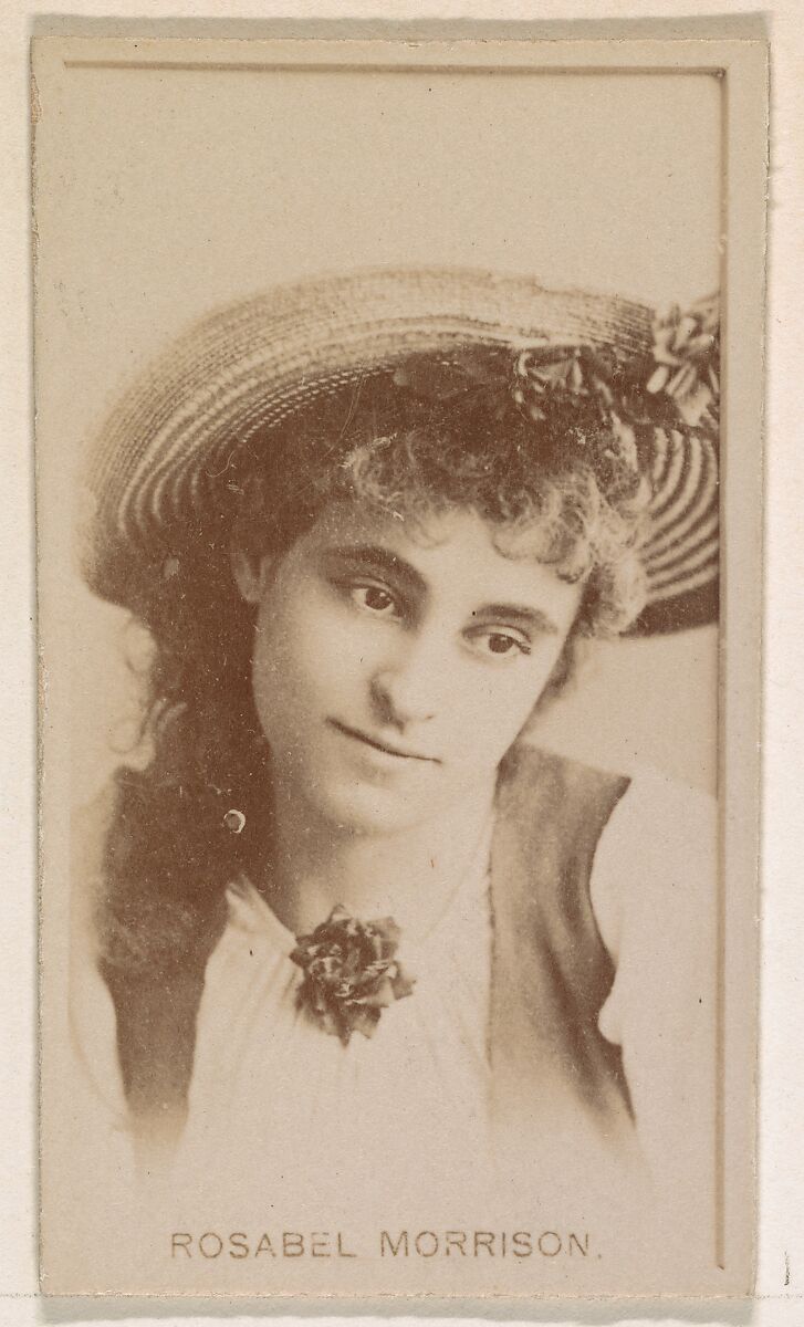 Rosabel Morrison, from the Actresses series (N245) issued by Kinney Brothers to promote Sweet Caporal Cigarettes, Issued by Kinney Brothers Tobacco Company, Albumen photograph 