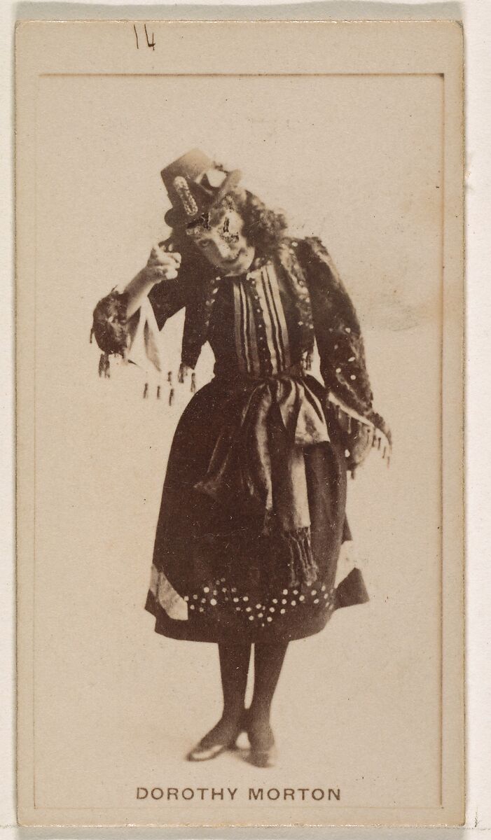Dorothy Morton, from the Actresses series (N245) issued by Kinney Brothers to promote Sweet Caporal Cigarettes, Issued by Kinney Brothers Tobacco Company, Albumen photograph 