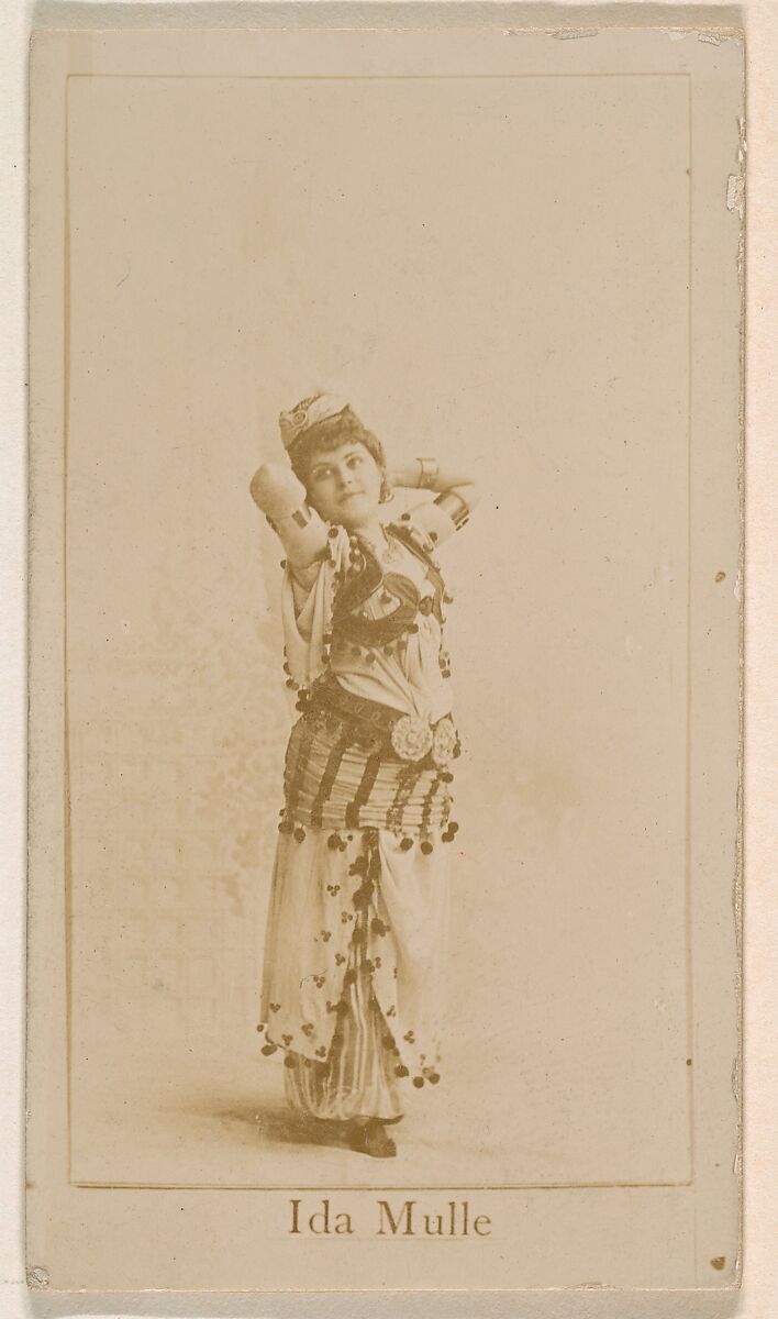 Ida Mulle, from the Actresses series (N245) issued by Kinney Brothers to promote Sweet Caporal Cigarettes, Issued by Kinney Brothers Tobacco Company, Albumen photograph 