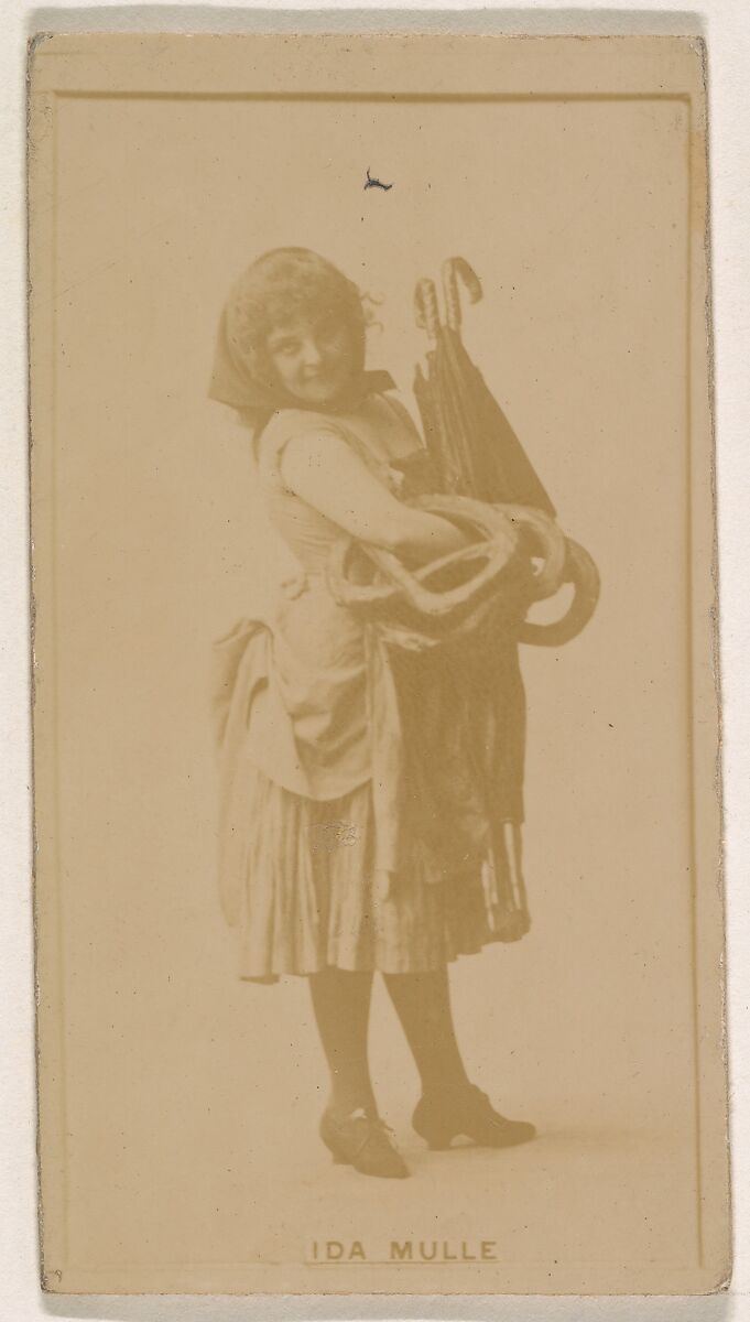 Ida Mulle, from the Actresses series (N245) issued by Kinney Brothers to promote Sweet Caporal Cigarettes, Issued by Kinney Brothers Tobacco Company, Albumen photograph 