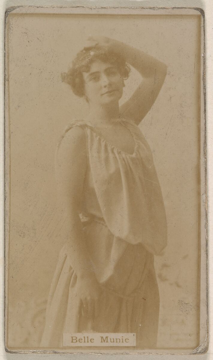Belle Munie, from the Actresses series (N245) issued by Kinney Brothers to promote Sweet Caporal Cigarettes, Issued by Kinney Brothers Tobacco Company, Albumen photograph 