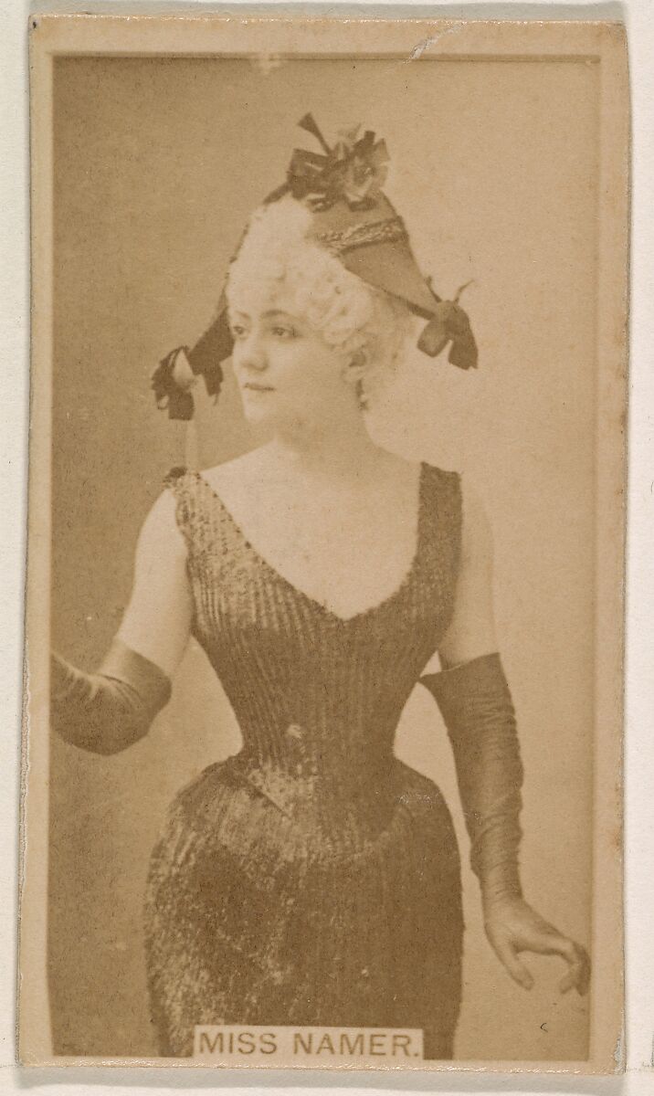 Miss Namer, from the Actresses series (N245) issued by Kinney Brothers to promote Sweet Caporal Cigarettes, Issued by Kinney Brothers Tobacco Company, Albumen photograph 