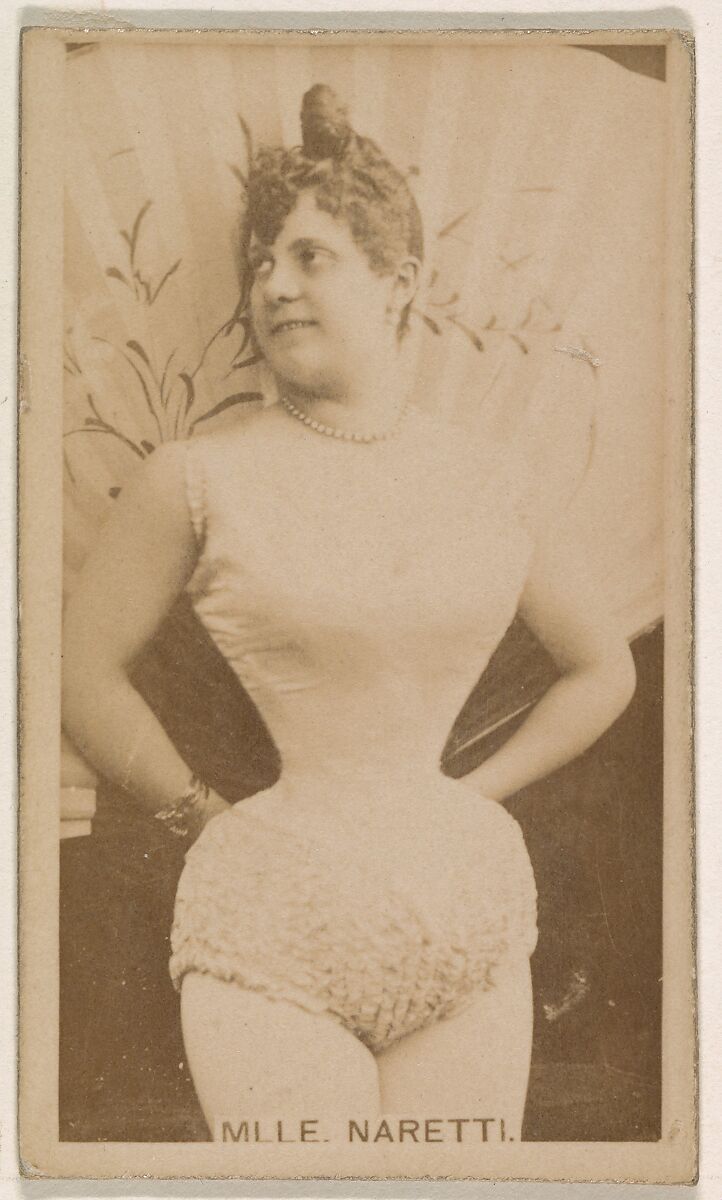 Mlle. Naretti, from the Actresses series (N245) issued by Kinney Brothers to promote Sweet Caporal Cigarettes, Issued by Kinney Brothers Tobacco Company, Albumen photograph 