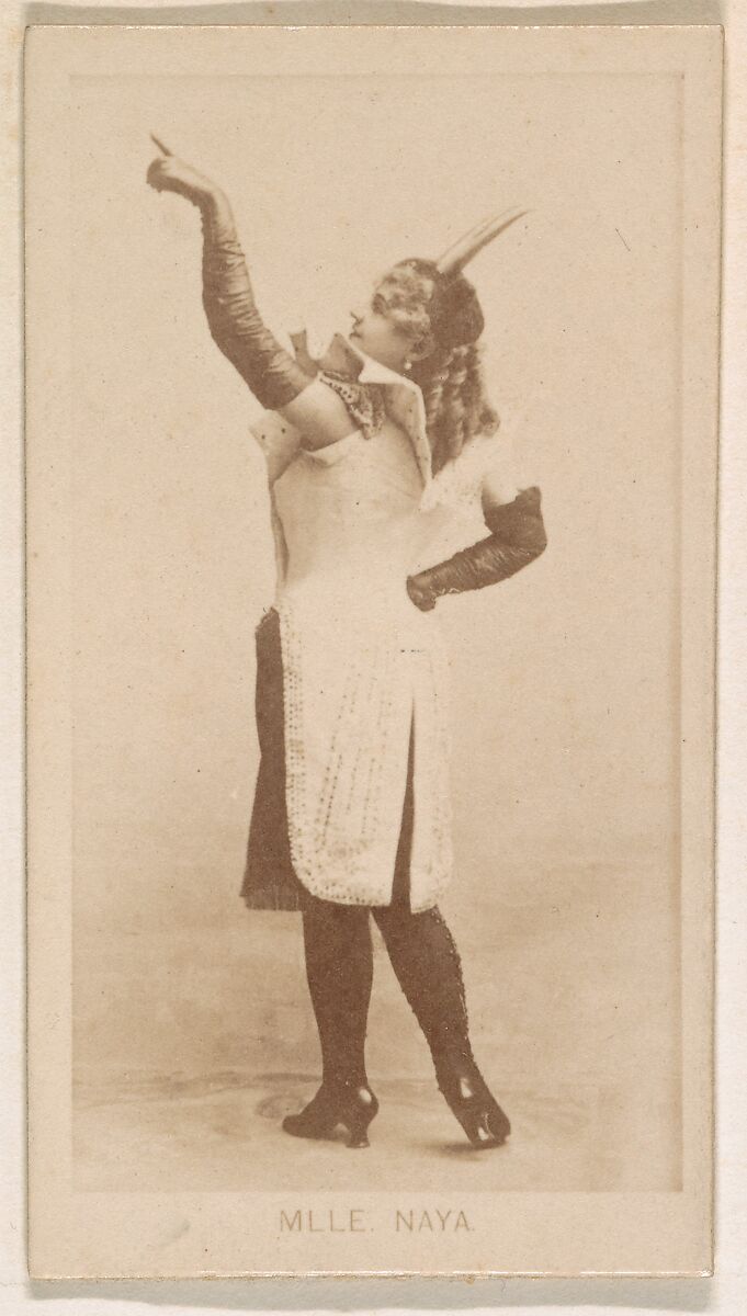 Mlle Naya, from the Actresses series (N245) issued by Kinney Brothers to promote Sweet Caporal Cigarettes, Issued by Kinney Brothers Tobacco Company, Albumen photograph 