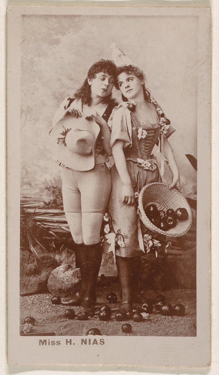 Miss H. Nias, from the Actresses series (N245) issued by Kinney Brothers to promote Sweet Caporal Cigarettes, Issued by Kinney Brothers Tobacco Company, Albumen photograph 