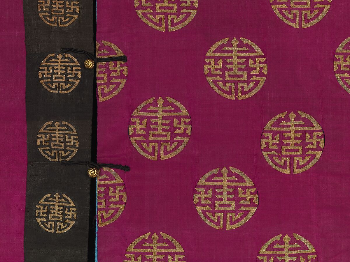 Woman's birthday coat, Silk and metallic thread tapestry (kesi), China