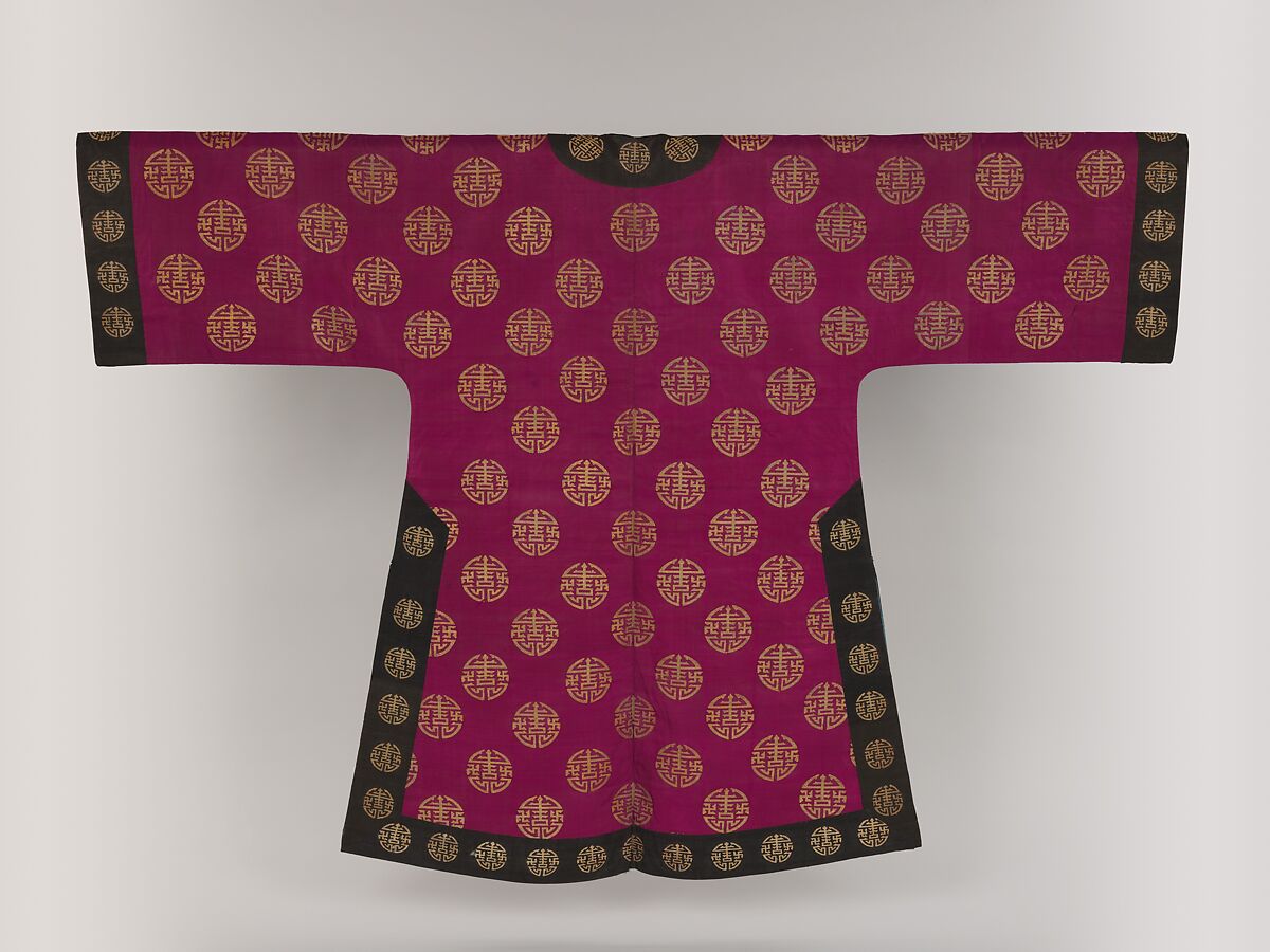 Woman's birthday coat, Silk and metallic thread tapestry (kesi), China