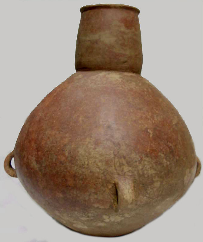 Jar with Four Lugs (Guan), Earthenware, Northeast China (Hongshan culture) 
