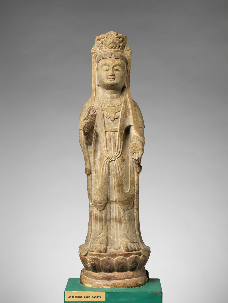 Stele with Maitreya (19.12a); Standing bodhisattva (Maitreya?) (19.12b); Standing Buddha (19.12c), Stone with traces of pigment (19.12a); stone (19.12b, c), China