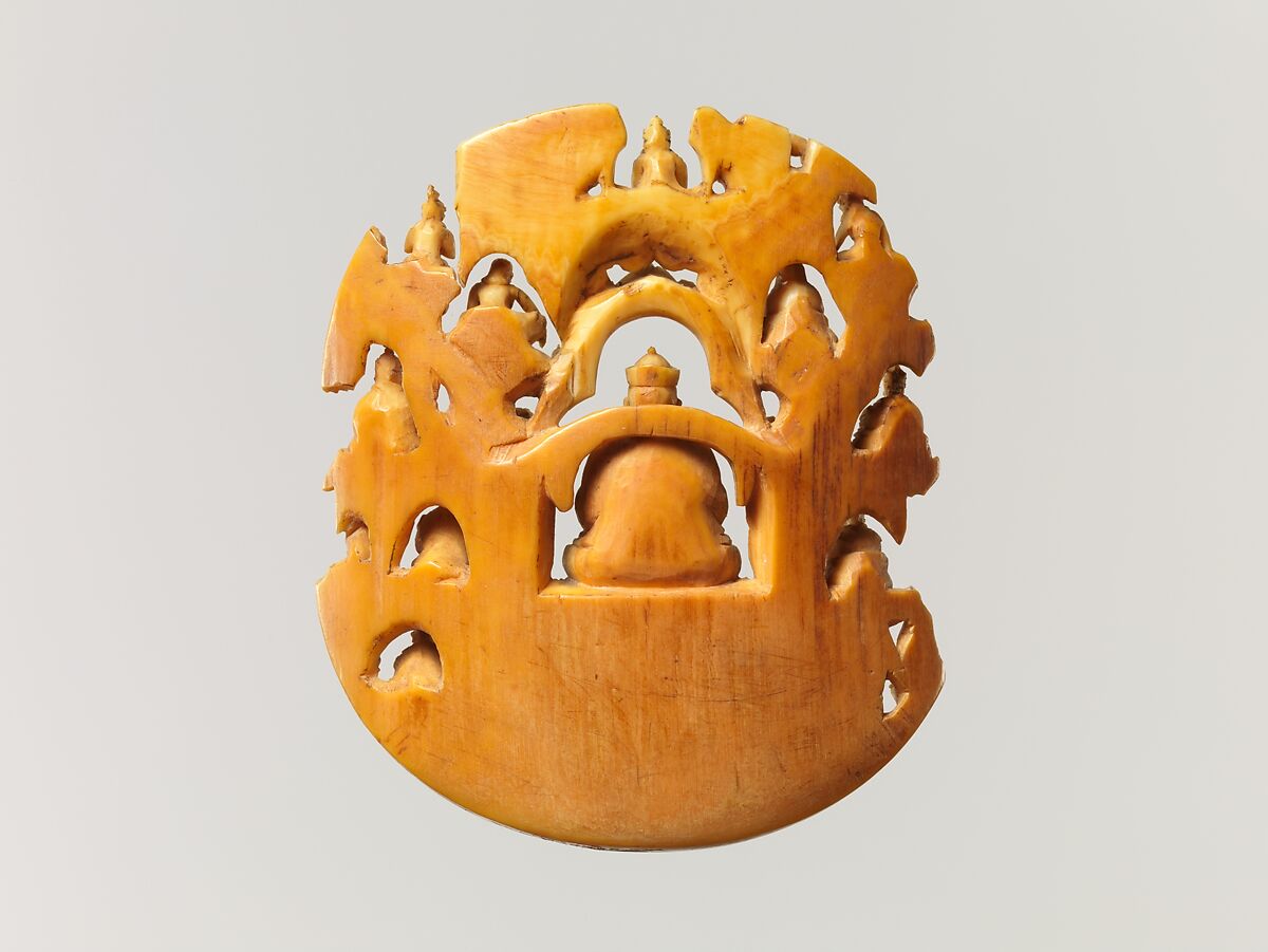 Roundel with Karma Lineage, Ivory, Tibet